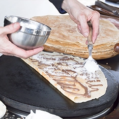 Making French Crepes