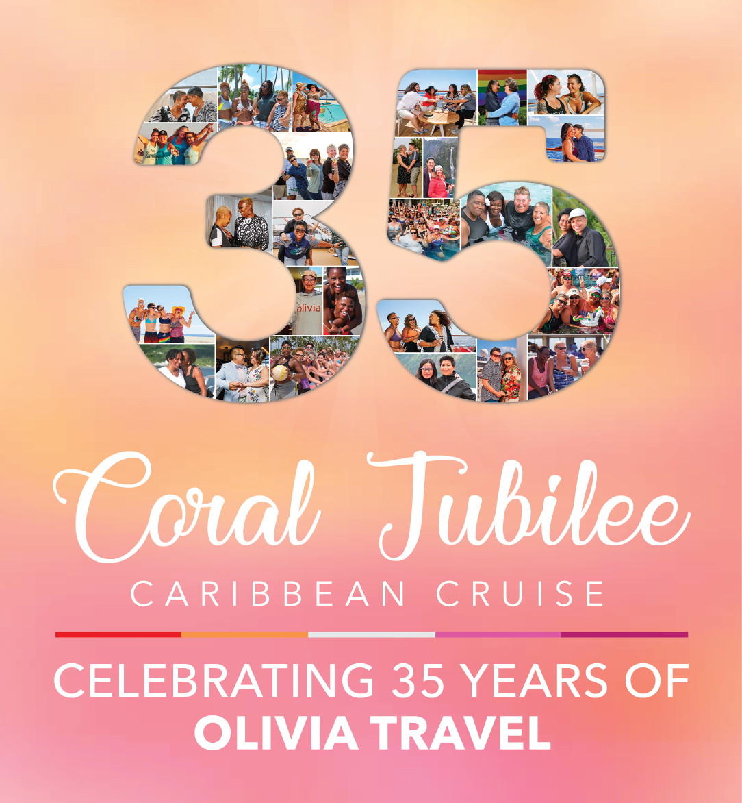 Olivia's Coral Jubilee 35 Years of Travel Logo